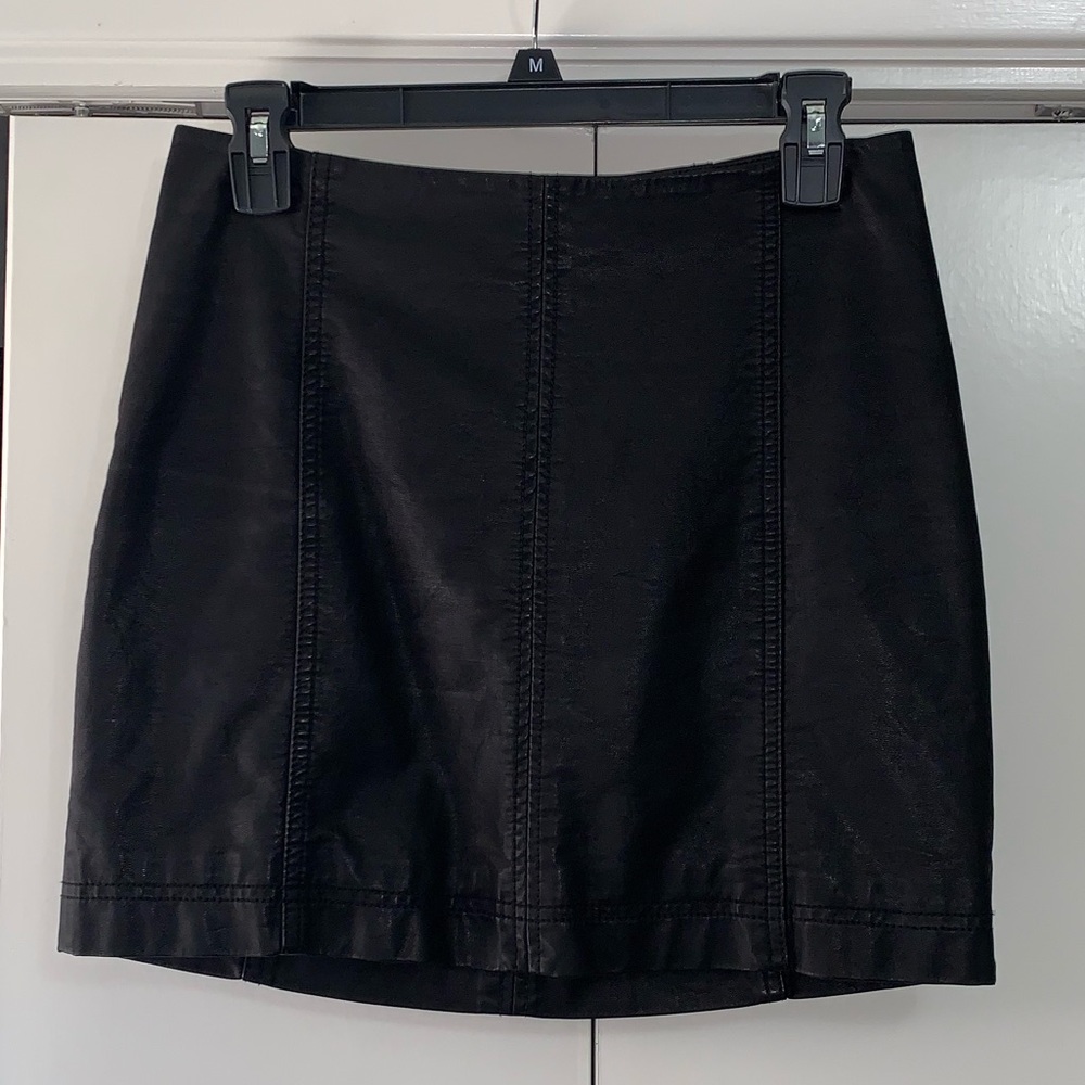 Free People Modern Femme Vegan Leather Skirt